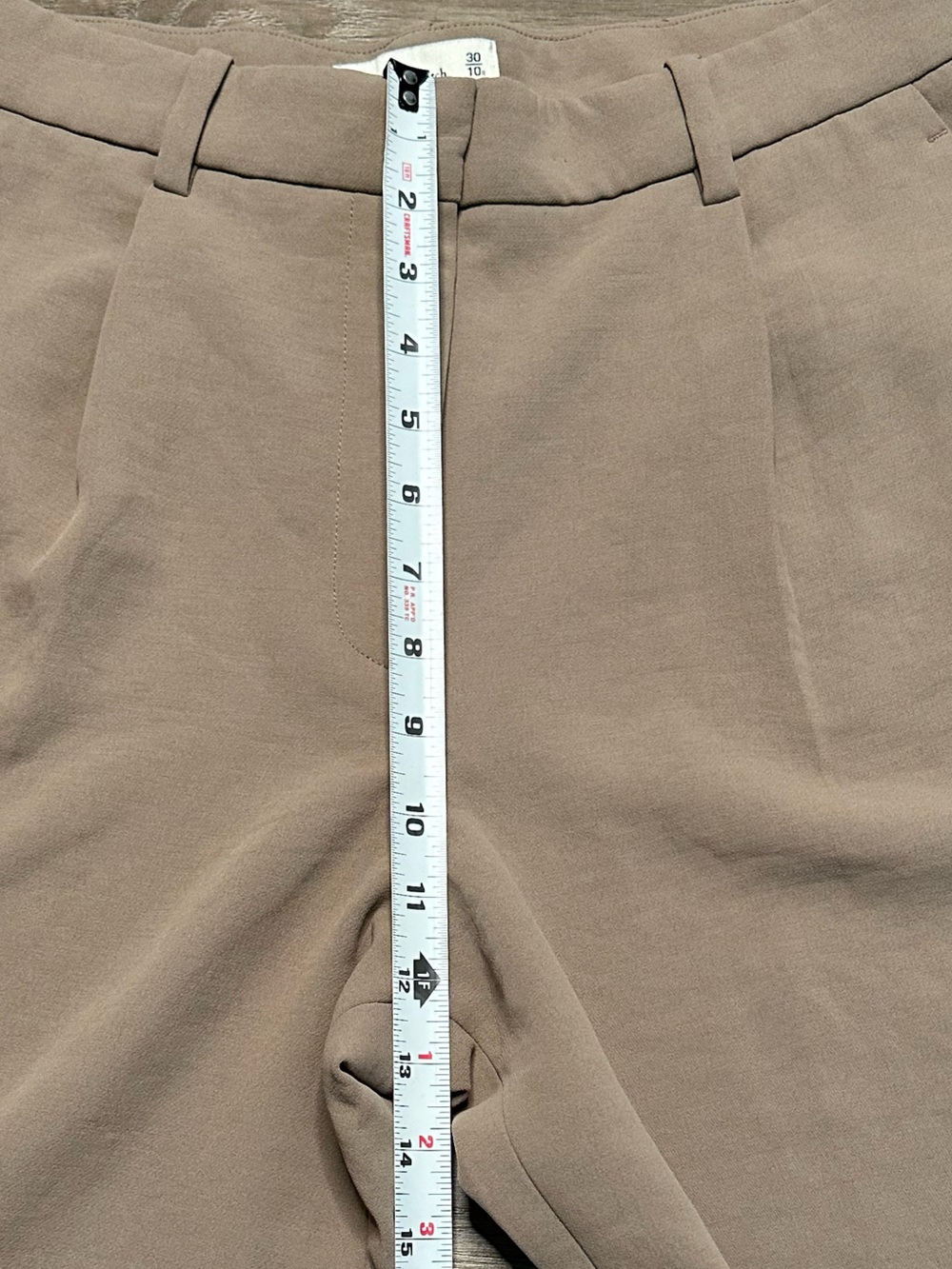 Abercrombie & Fitch Sloan Tailored Wide Leg Pleated High Rise Dress Pants Tan 30 - Picture 10 of 13